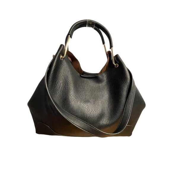 Sondra Roberts 'SQUARED' Tote in Black Vegan Leather New York - Picture 3 of 8